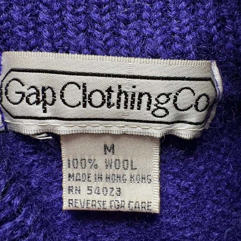 Vintage Wool Gap Turtleneck Purple Medium